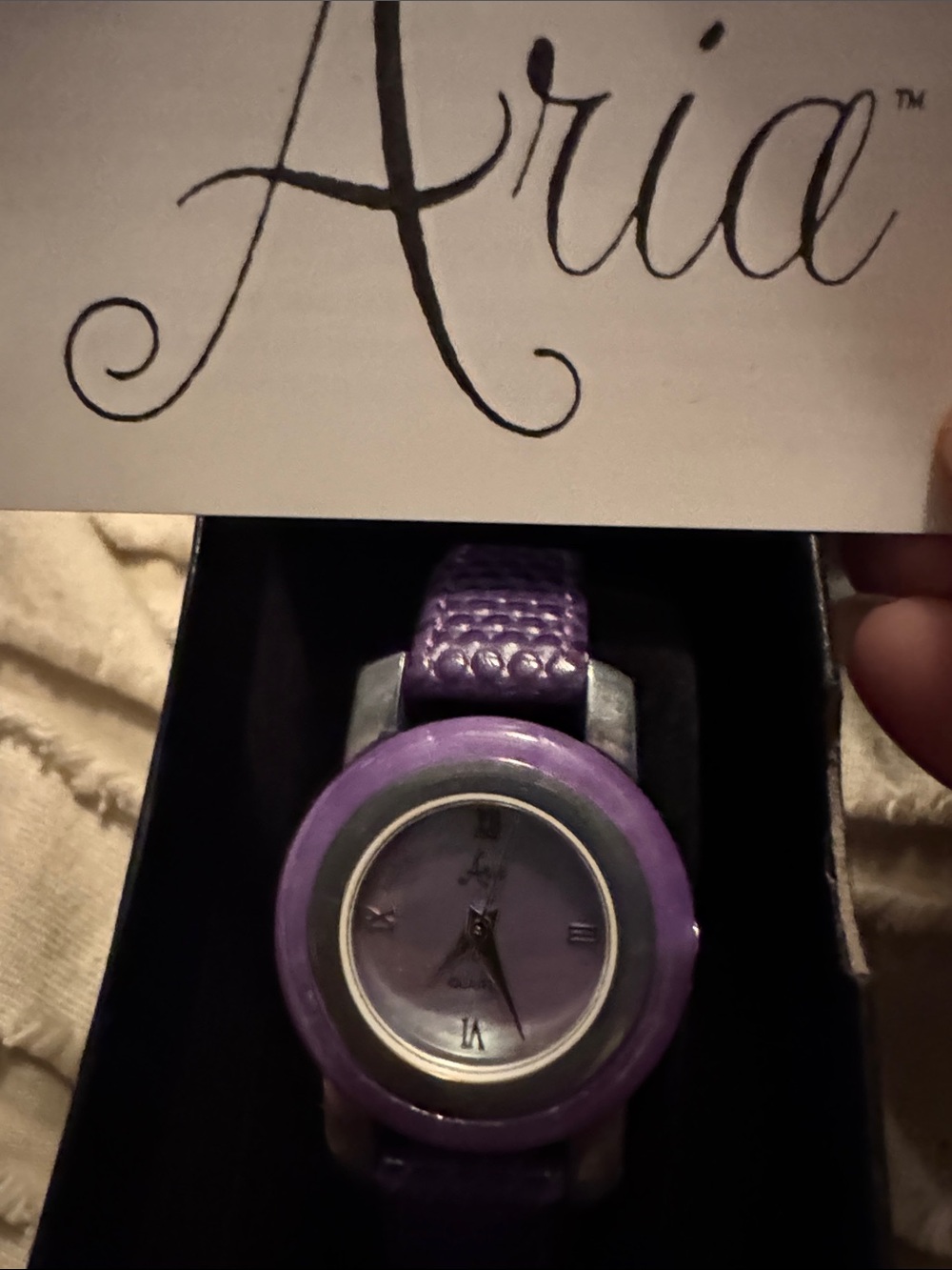 Aria Purple Round Dial Fashion Watch - Aria